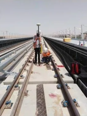 Equipment marking along the Riyadh Metro track