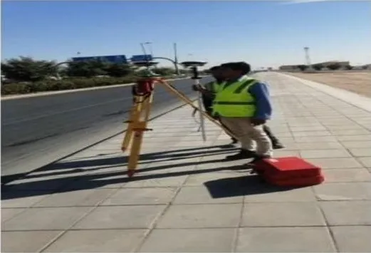 Survey support on a contractor site